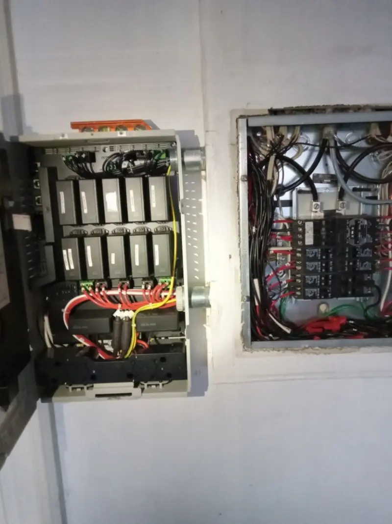 Electrical panel upgrade completed for Security Camera Wiring in Fairborn